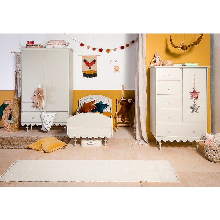 Commode 5 tiroirs 1 porte Wood Luck Babushka Olive - vue 3