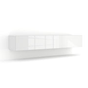 Meuble TV mural 2 portes 180 cm Bali Blanc