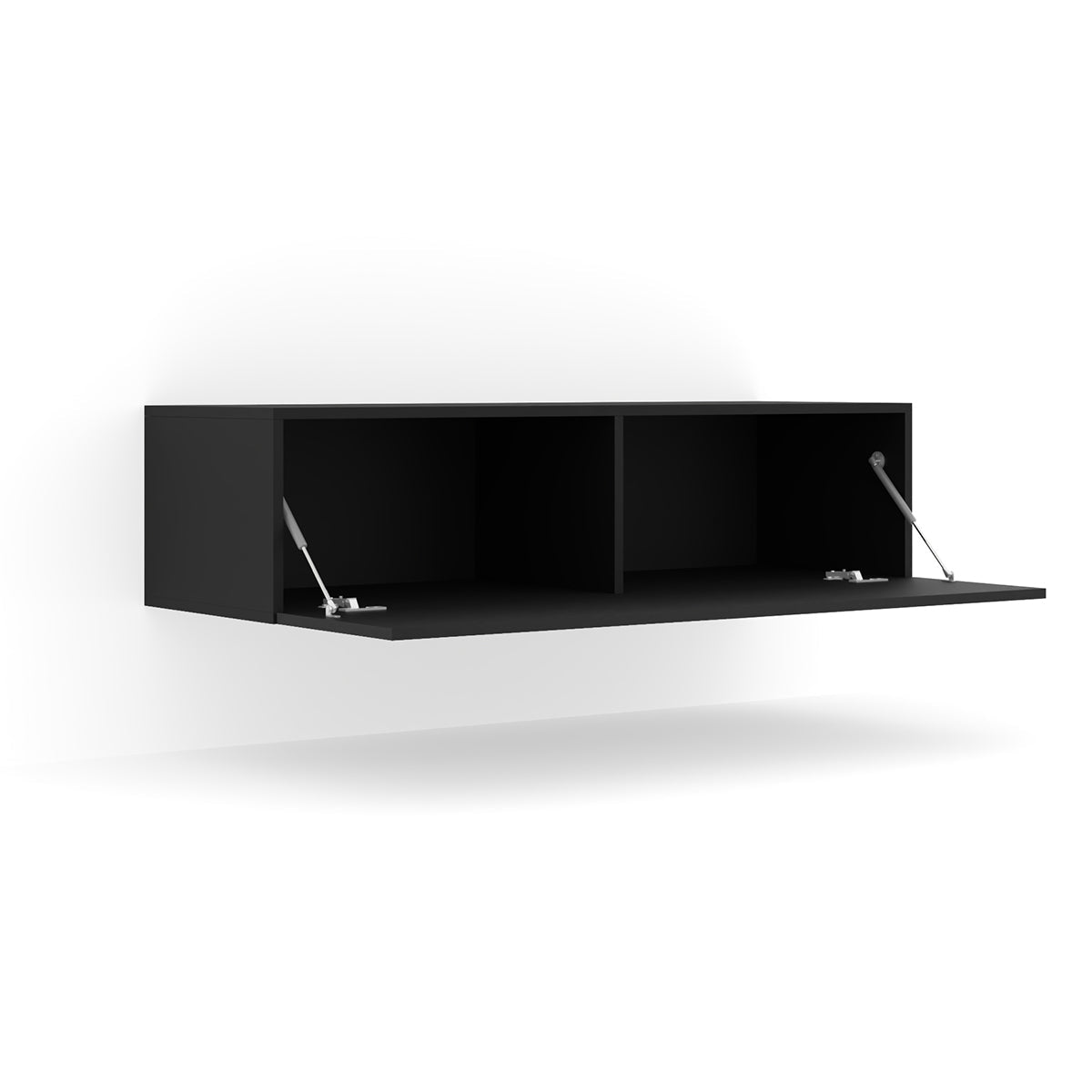 Meuble TV mural 1 porte 120 cm Bali Noir - vue 2