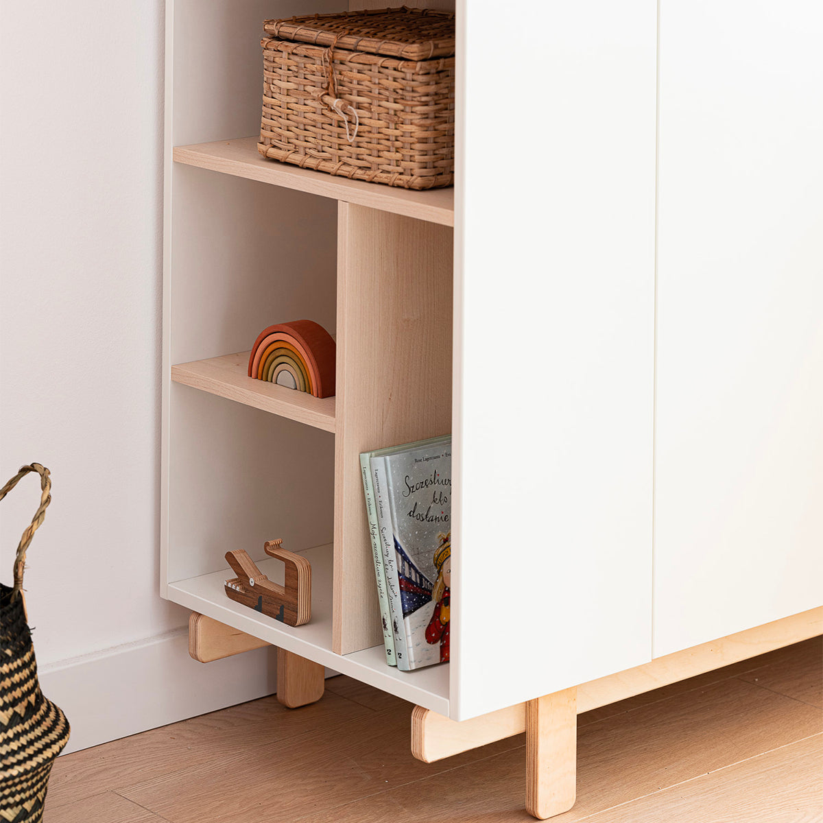 Armoire 2 portes Wood Luck Romy - Blanc - vue 6