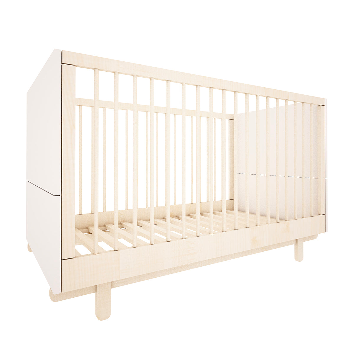 Lit évolutif 70x140 et commode 3 tiroirs Wood Luck Romy - Blanc - vue 3