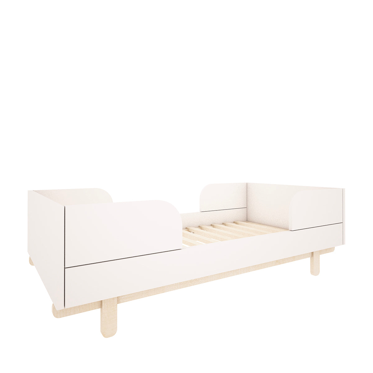 Lit évolutif 70x140 et commode 3 tiroirs Wood Luck Romy - Blanc - vue 5