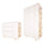 Commode 3 tiroirs et armoire 2 portes Wood Luck Romy - Blanc