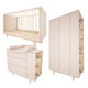 Chambre complète lit évolutif 70x140 commode à langer et armoire 2 portes Wood Luck Romy - Cachemire