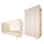 Lit évolutif 70x140 et armoire 2 portes Wood Luck Romy - Cachemire