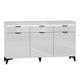 Buffet 3 portes 3 tiroirs LED inclus Ruben Blanc