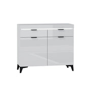 Buffet 2 portes 2 tiroirs LED inclus Ruben Blanc