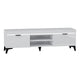 Meuble TV 2 portes 157 cm LED inclus Ruben Blanc