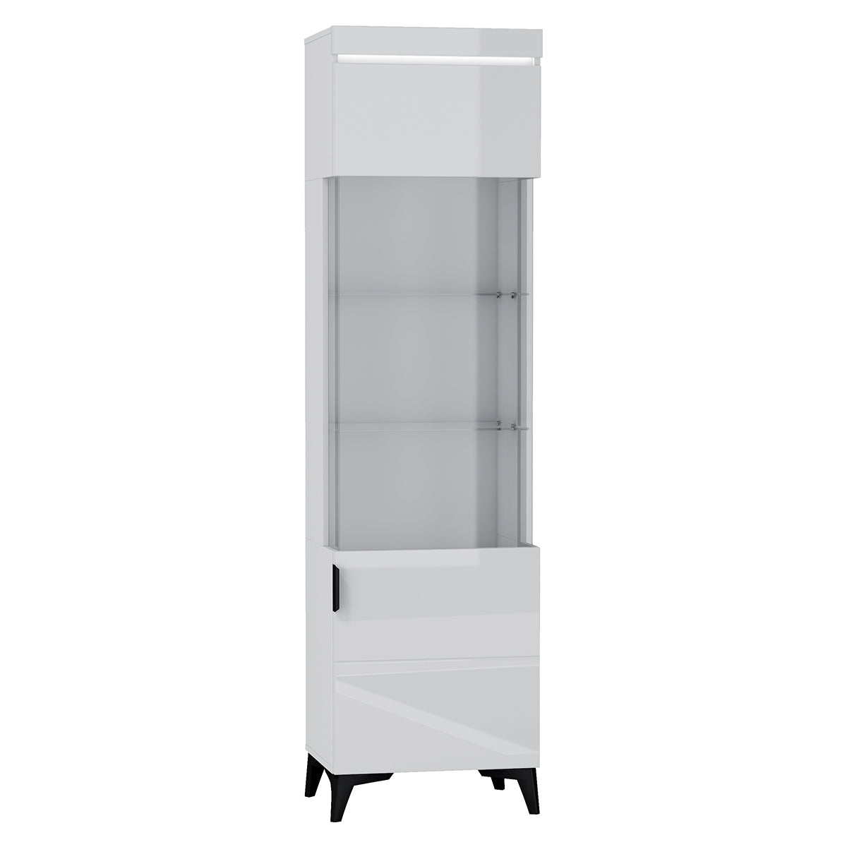 Vitrine 1 porte LED inclus Ruben Blanc