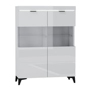 Vaisselier 2 portes LED inclus Ruben Blanc