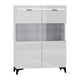 Vaisselier 2 portes LED inclus Ruben Blanc
