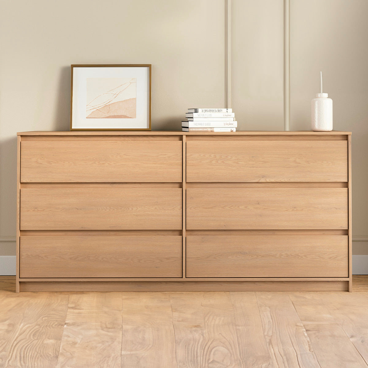 Commode 6 tiroirs Beck Bois - vue 2