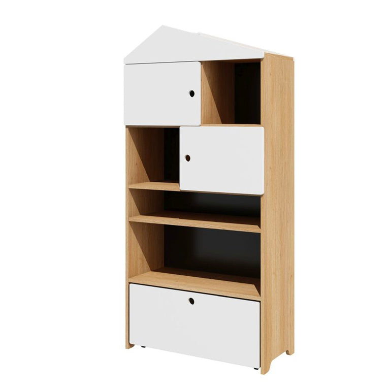 Bibliothèque maison Bellamy East Blanc et bois