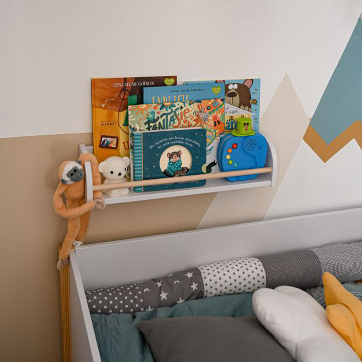 Etagère murale Bellamy Basic Blanc et bois - vue 4
