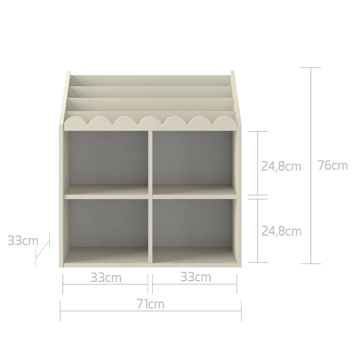 Bibliothèque Bellamy Book Nook Beige - vue 5