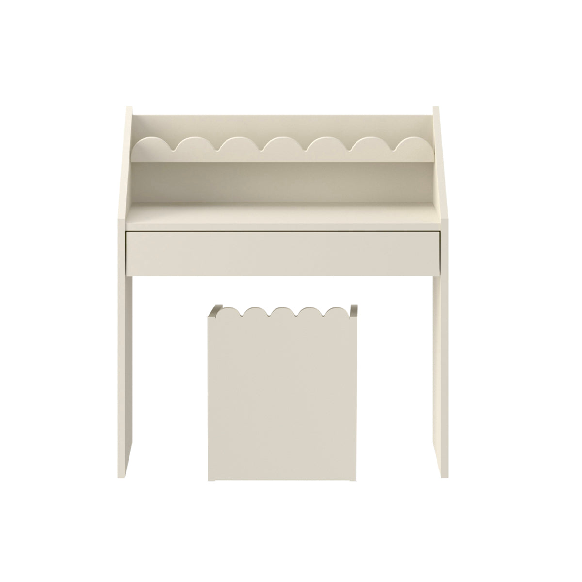 Bureau 1 tiroir avec chaise Bellamy Book Nook Beige - vue 3