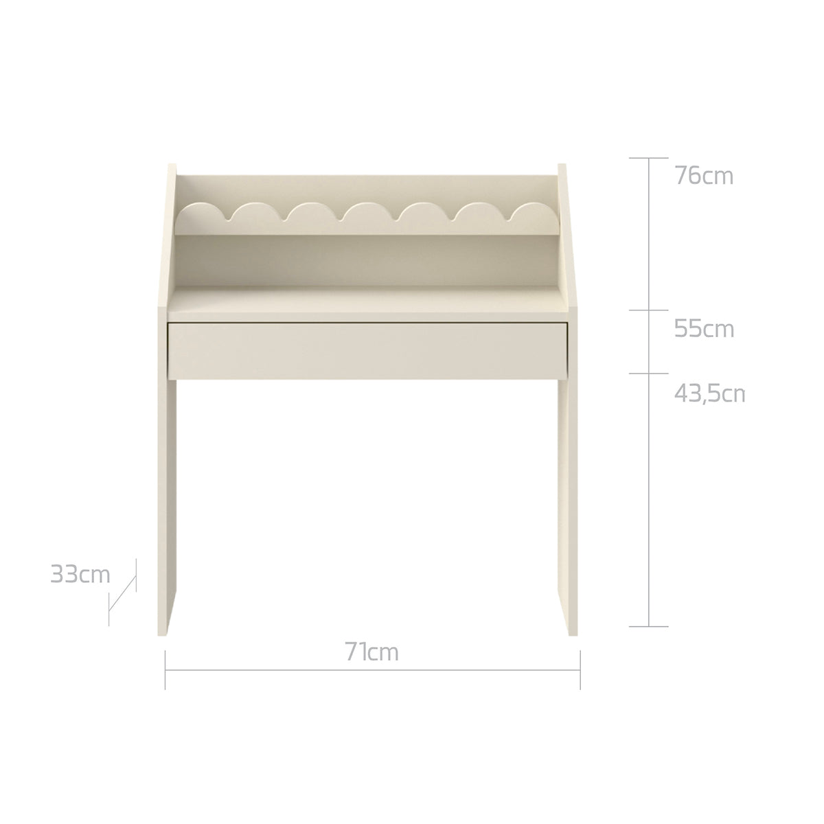 Bureau 1 tiroir avec chaise Bellamy Book Nook Beige - vue 5