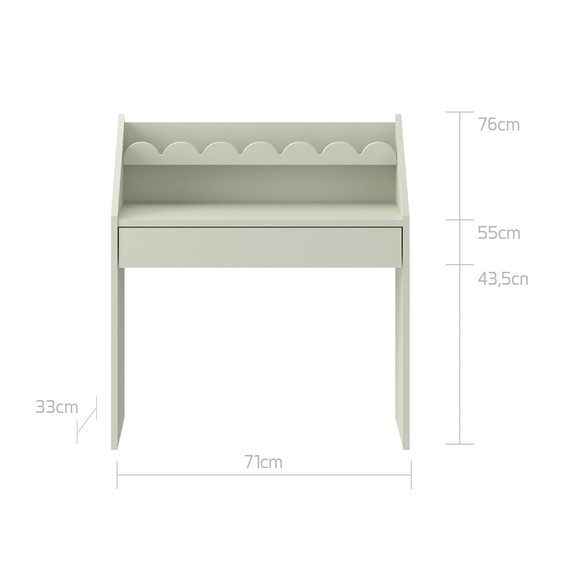 Bureau 1 tiroir avec chaise Bellamy Book Nook Vert - vue 5