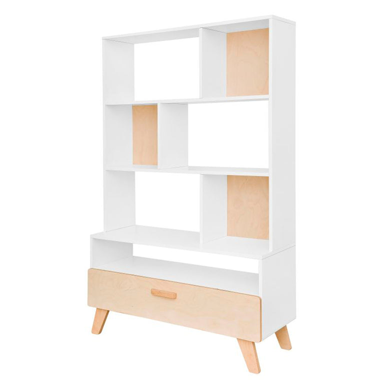 Bibliothèque Bellamy Hoppa Blanc et bois