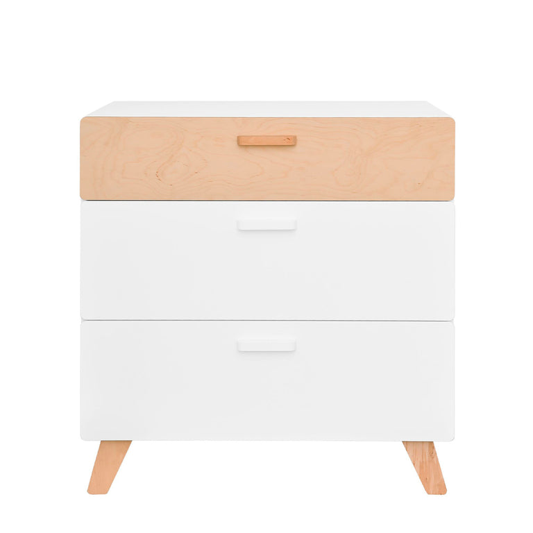 Commode 3 tiroirs Bellamy Hoppa Blanc et bois - vue 2