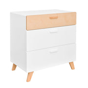 Commode 3 tiroirs Bellamy Hoppa Blanc et bois