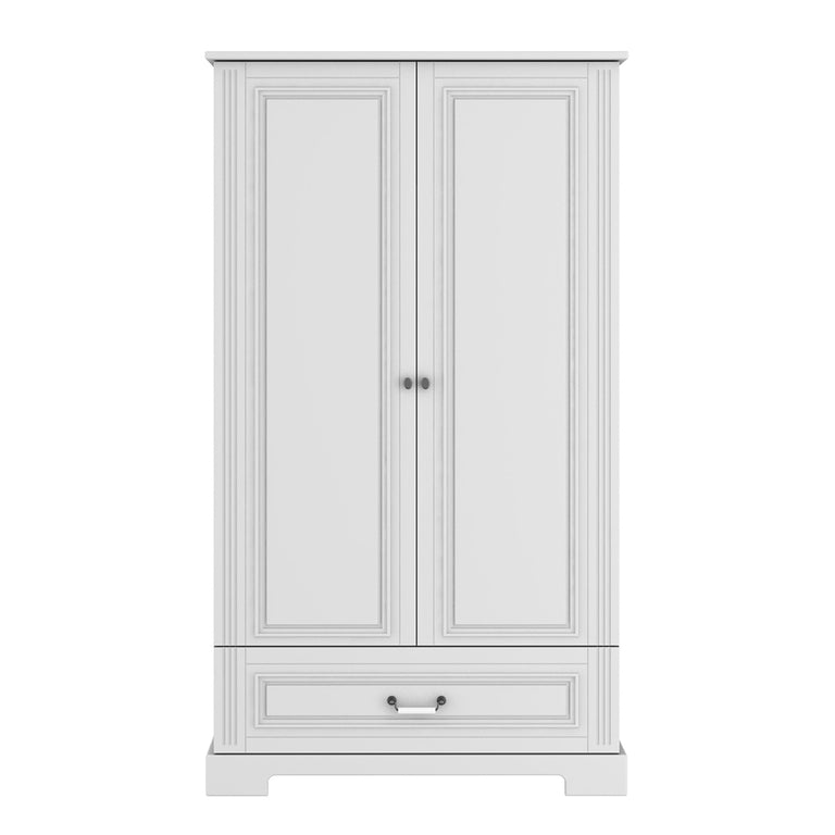 Armoire 2 portes 1 tiroir Bellamy Ines Blanc - vue 2