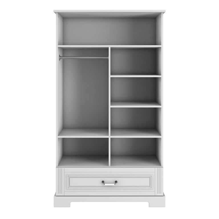 Chambre complète lit évolutif 70x140 commode à langer et armoire 2 portes Bellamy Ines Blanc - vue 10