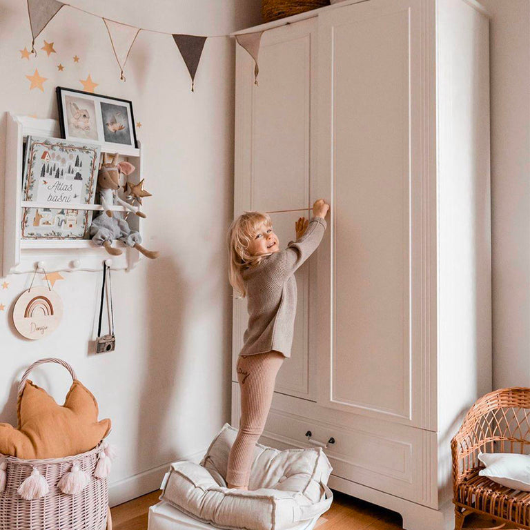 Armoire 2 portes 1 tiroir Bellamy Ines Blanc - vue 5