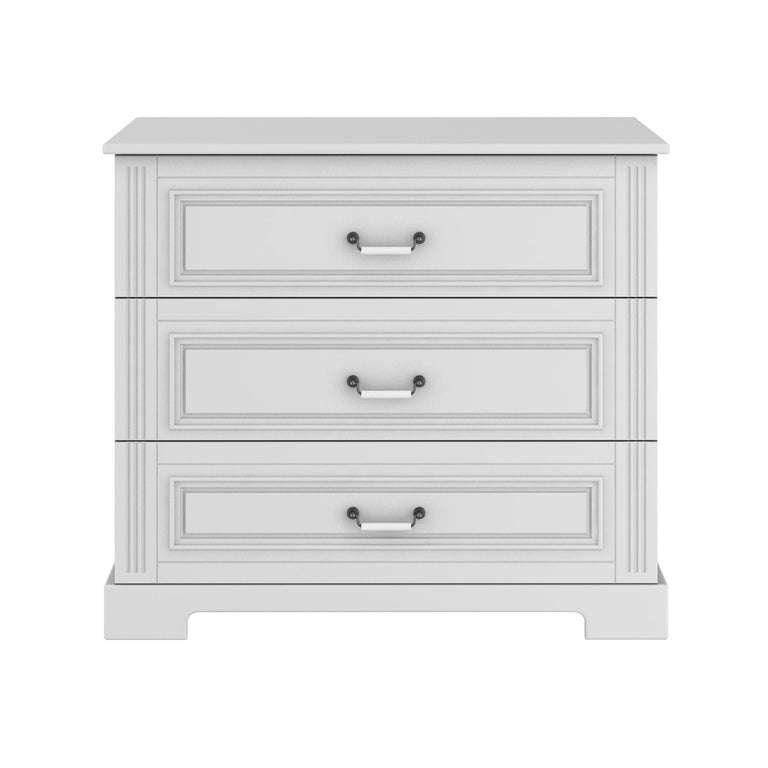Lit évolutif 70x140 et commode 3 tiroirs Bellamy Ines Blanc - vue 6