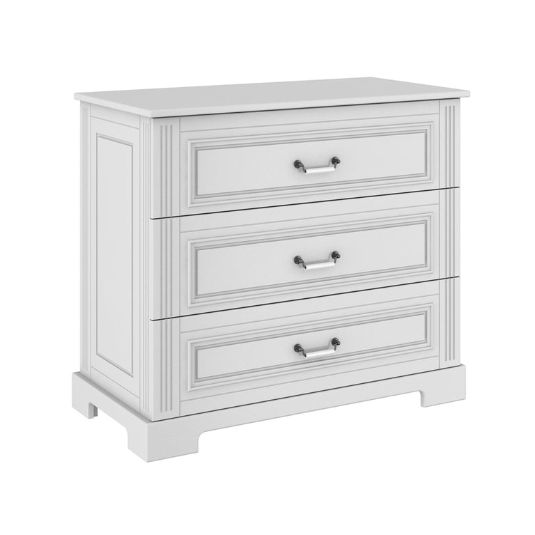 Commode 3 tiroirs et armoire 2 portes Bellamy Ines Blanc - vue 2
