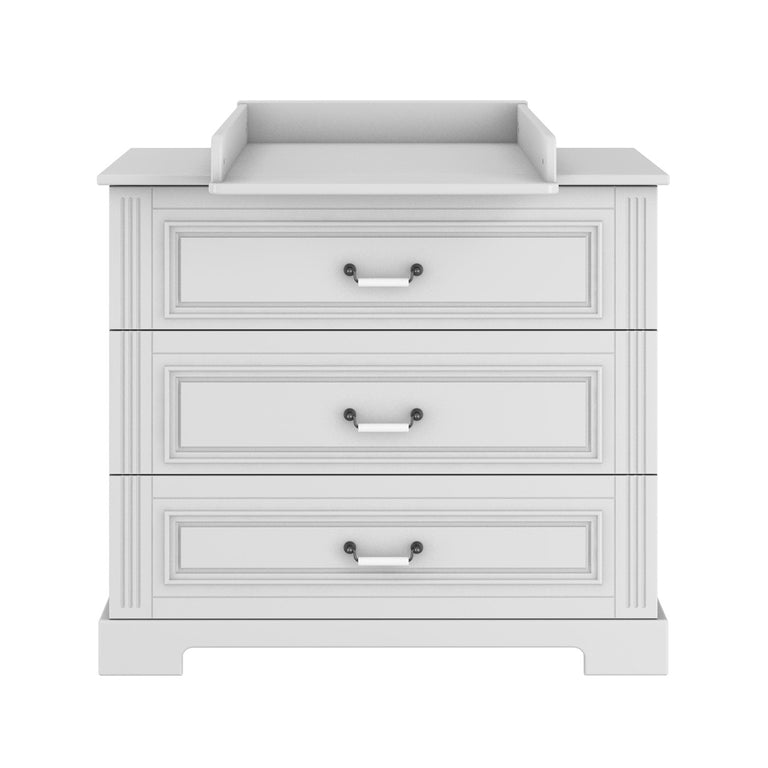 Chambre complète lit évolutif 70x140 commode à langer et armoire 2 portes Bellamy Ines Blanc - vue 7