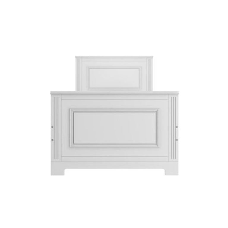 Lit 90x200 sommier et tiroir inclus Bellamy Ines Blanc - vue 3