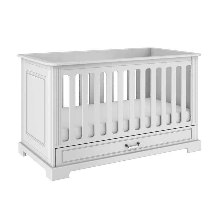 Lit évolutif 70x140 et commode 3 tiroirs Bellamy Ines Blanc - vue 3