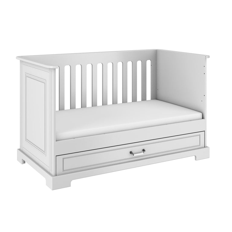 Lit évolutif 70x140 et commode 3 tiroirs Bellamy Ines Blanc - vue 4
