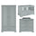 Chambre complète lit évolutif 70x140 commode à langer et armoire 2 portes Bellamy Ines Gris