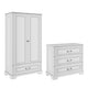 Commode 3 tiroirs et armoire 2 portes Bellamy Ines Blanc