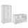 Lit évolutif 70x140 et armoire 2 portes Bellamy Ines Blanc