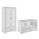 Lit évolutif 70x140 et armoire 2 portes Bellamy Ines Blanc