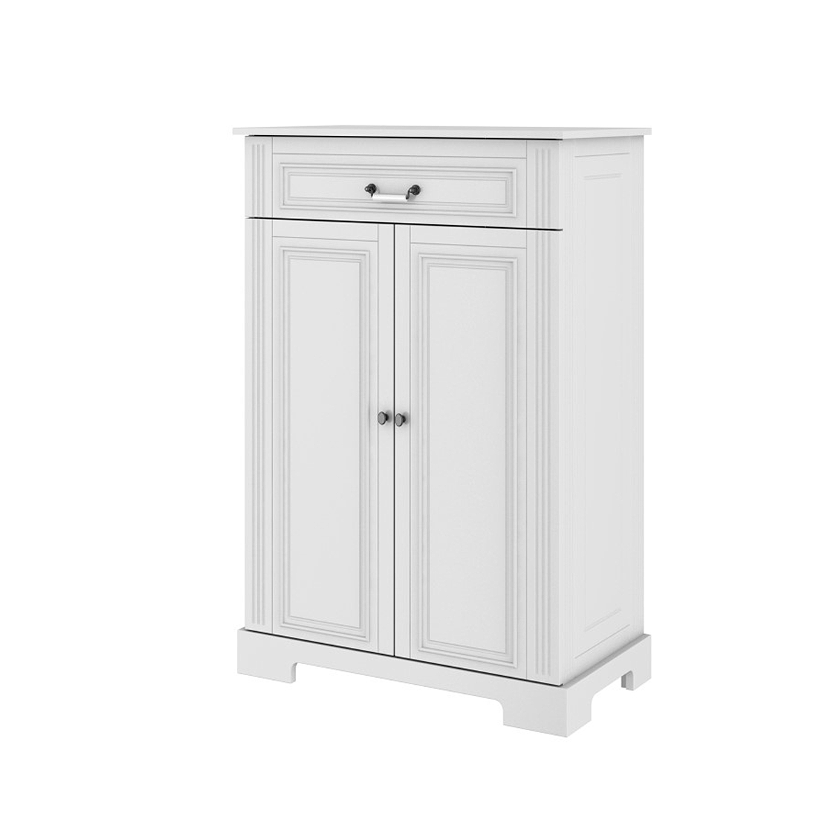 Chiffonnier 2 portes Bellamy Ines - Blanc - vue 2