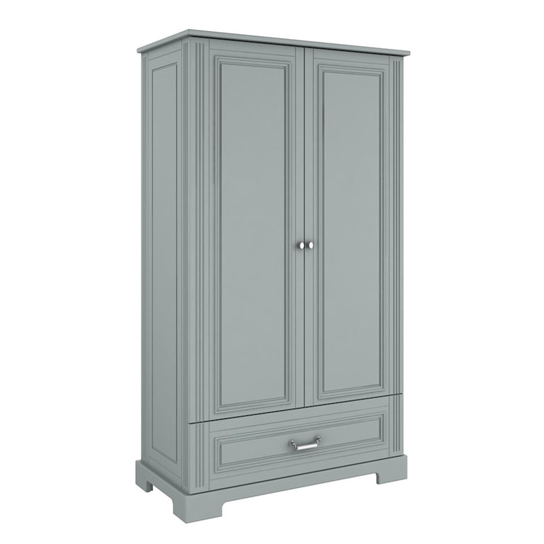 Commode 3 tiroirs et armoire 2 portes Bellamy Ines Gris - vue 3