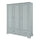 Armoire 3 portes 2 tiroirs Bellamy Ines Gris