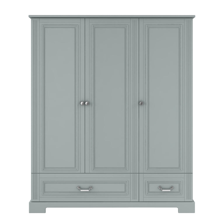 Armoire 3 portes 2 tiroirs Bellamy Ines Gris - vue 2