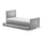 Lit 90x200 sommier et tiroir inclus Bellamy Ines Gris