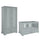 Lit évolutif 70x140 et armoire 2 portes Bellamy Ines Gris