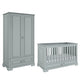 Lit évolutif 70x140 et armoire 2 portes Bellamy Ines Gris