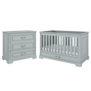 Lit évolutif 70x140 et commode 3 tiroirs Bellamy Ines Gris