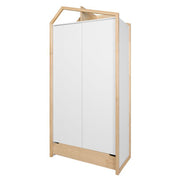 Armoire 2 portes Bellamy Juliette Blanc et bois