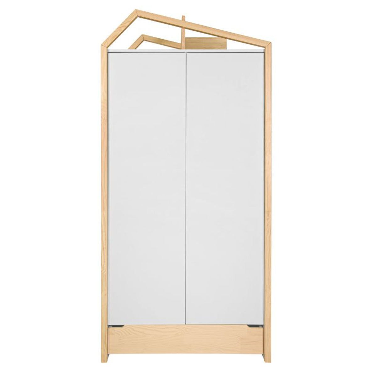 Armoire 2 portes Bellamy Juliette Blanc et bois - vue 3