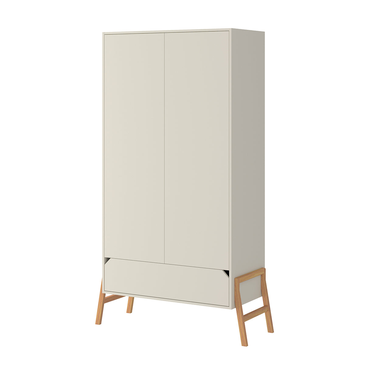 Commode 3 tiroirs et armoire 2 portes Bellamy Lotta Cachemire - vue 3