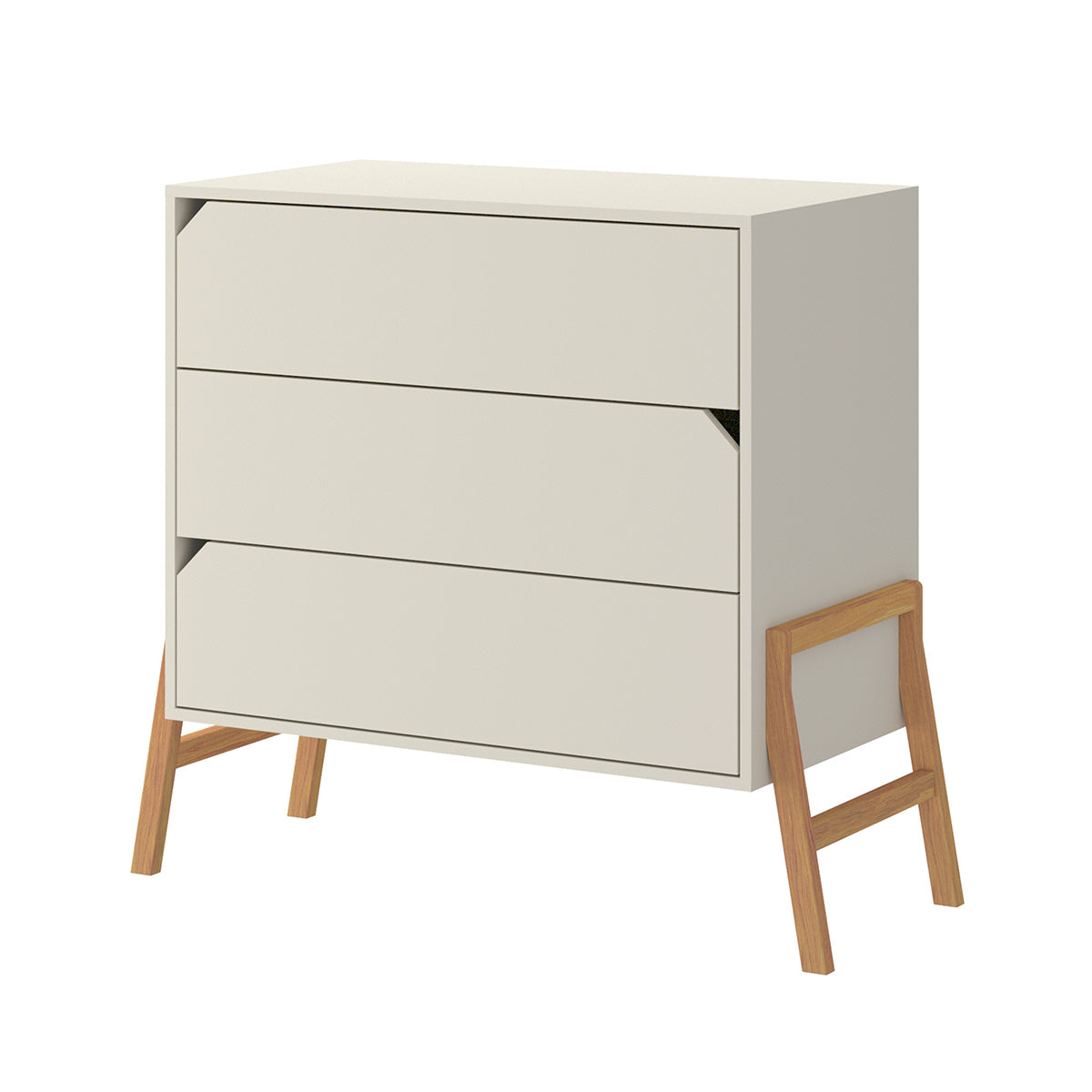 Lit évolutif 70x140 et commode 3 tiroirs Bellamy Lotta Cachemire - vue 5